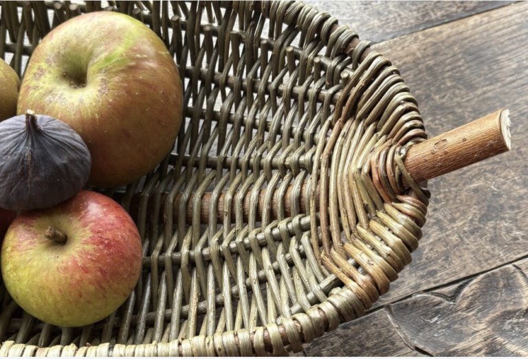 Oval Frame Basket with Shaved Central Rib